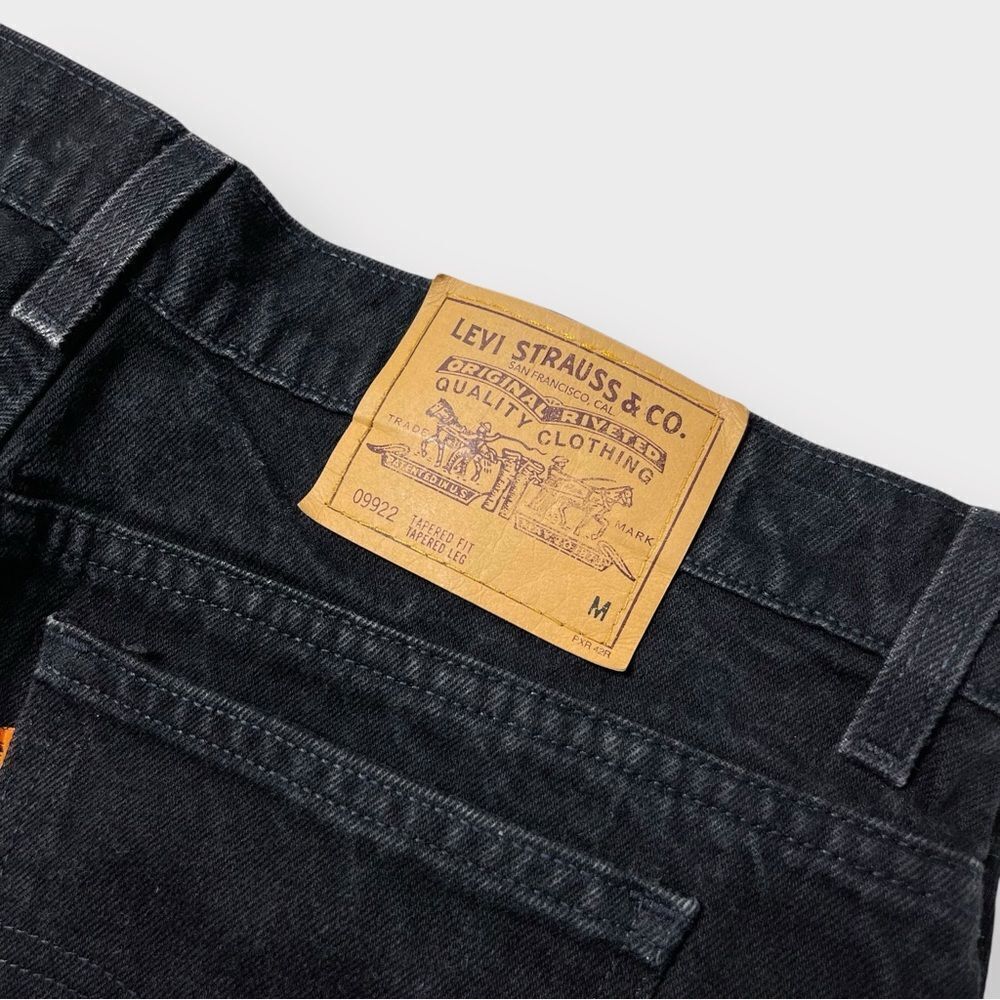 Vtg 90s Levi's 922 Orange Tab Jeans, High Rise Tapered Leg, Crisp USA 34 x 31 18 - Picture 6 of 7